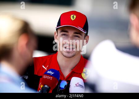 Sakhir, Bahrain. 25. März 2022. #16 Charles Leclerc (MCO, Scuderia Ferrari), F1 Grand Prix von Bahrain auf dem Bahrain International Circuit am 25. März 2022 in Sakhir, Bahrain. (Foto von HIGH TWO) Quelle: dpa/Alamy Live News Stockfoto