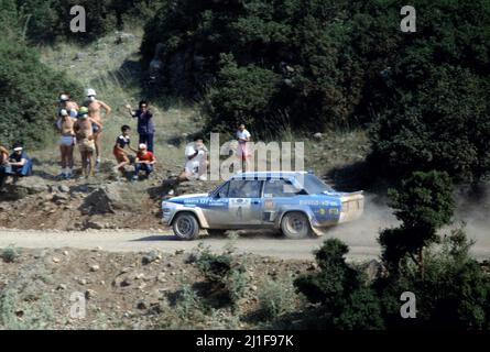 Markku Alen (FIN) Ilkka Kivimaki (FIN) Fiat 131 Abarth GR4 Fiat Auto 2. Position Stockfoto