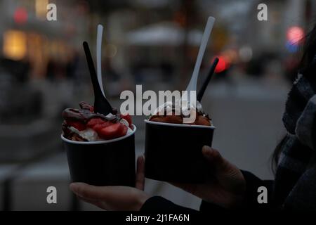 Eisbecher Stockfoto