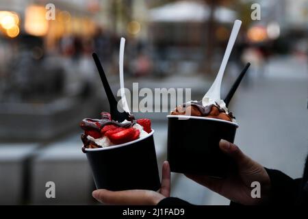 Eisbecher Stockfoto