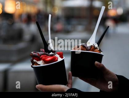 Eisbecher Stockfoto