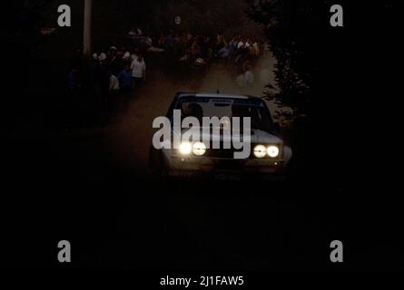 Markku Alen (FIN) Ilkka Kivimaki (FIN) Fiat 131 Abarth GR4 Fiat Auto Stockfoto