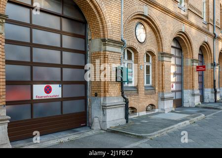 Feuerwehrhaus 1 in Düsseldorf-Friedrichstadt Stockfoto