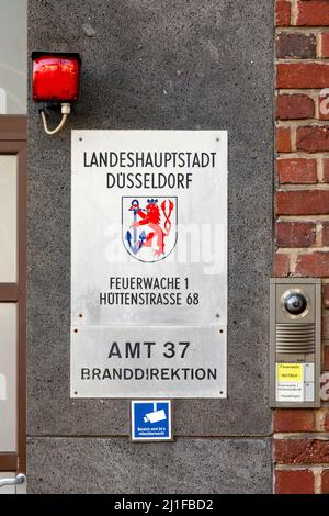 Feuerwehrhaus 1 in Düsseldorf-Friedrichstadt Stockfoto