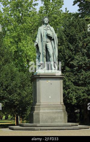 Schiller Friedrich von Schiller 1759-1805 Denkmal in der Taunusanlage, Frankfurt, Hessen, Deutschland Stockfoto