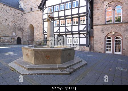 Schwalm-Brunnen in Alsfeld, Hessen, Deutschland Stockfoto