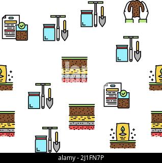 Bodenprüfung Natur Vektor Nahtloses Muster Stock Vektor