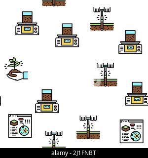Bodenprüfung Natur Vektor Nahtloses Muster Stock Vektor