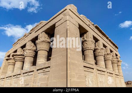 Römische Säugetiere, oder Geburtshaus, im Dendera Temple Complex Stockfoto