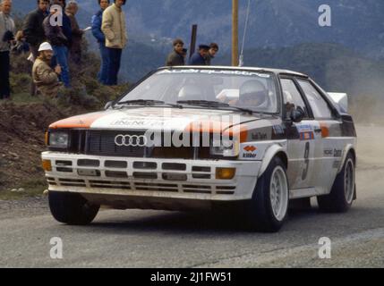 Michele Mouton (FRA) Fabrizia Pons (ITA) Audi Quattro GR4 Audi Sport Stockfoto