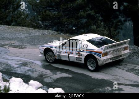 Attilio Bettega (ITA) Maurizio Perissinot (ITA) Lancia Rally 037 GRB Martini Racing Stockfoto