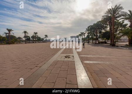 Haupteingang zum Karnak-Tempelkomplex in Luxor Stockfoto