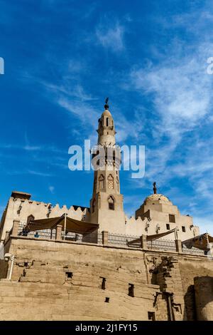 Abou al-Haggag Moschee am Luxor Tempel Stockfoto