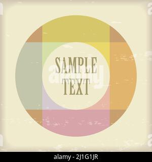 Abstrakte Retro-Vorlage mit Farbkreis. Vektorgrafik Muster Stock Vektor
