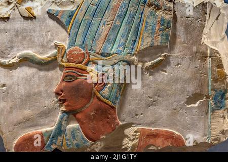 Thutmose III Relief, Luxor Museum Stockfoto