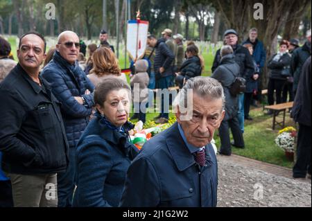 Pomezia, Rom, Italien 19/11/2017: Germanischer Militärfriedhof des Zweiten Weltkriegs Gedenken an die Opfer der Schlacht von Nettunia. © Andrea Sabbadini Stockfoto