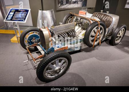Naples Florida, REVS Institute of Automotive Research, Auto, Museum, Miles Collier, Privatsammlung, seltene Automobile, Rennwagen, Vintage, Konservierung, Ausstellung Stockfoto