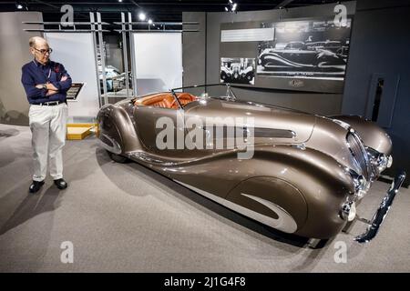 Florida, Süd, Neapel, REVS Institute of Automotive Research, Automobil, Autoautos, Museum, Miles Collier, Privatsammlung, seltene Automobile, Rennwagen, Vintag Stockfoto