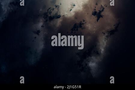 Nebel. Science Fiction Weltraum Tapete, unglaublich schöne Planeten, Galaxien, dunkle und kalte Schönheit des endlosen Universums. Elemente dieses Bildes furnen Stockfoto