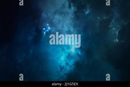 Nebel. Science Fiction Weltraum Tapete, unglaublich schöne Planeten, Galaxien, dunkle und kalte Schönheit des endlosen Universums. Elemente dieses Bildes furnen Stockfoto