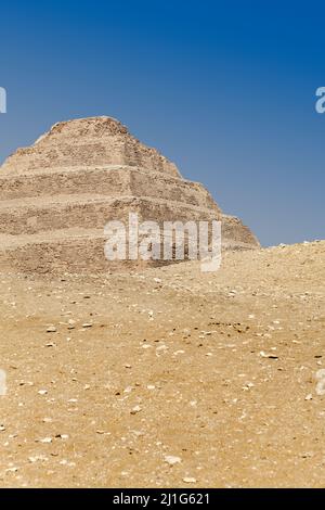 Die Stufenpyramide von Djoser in Saqqara Stockfoto
