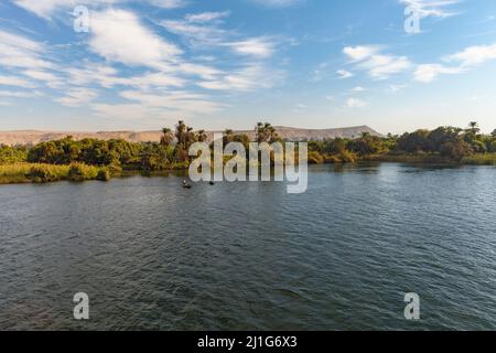 Zwei Ruderboote auf dem Nil Stockfoto