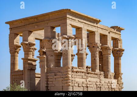 Trajan's Kiosk, Philae, Aswan Stockfoto