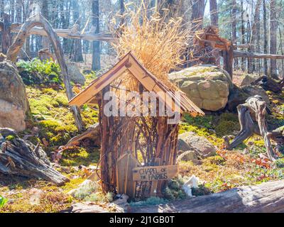 Nahaufnahme des Märchenkapellhauses in Arkansas Stockfoto