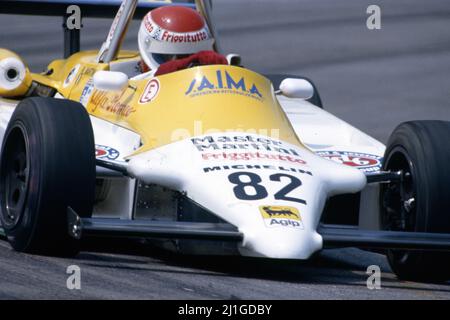 Pierluigi Martini (ITA) Ralt RT3 Alfa Romeo Novamotor Team Pavesi Stockfoto