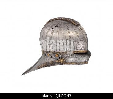 Der Jausting-Schläger (Rennhut) wurde für Ludwig II. (1506–1526), König von Ungarn und Böhmen, angefertigt. (Mit Beschneidungspfad) ca. 1525 der Helm war für den S vorgesehen Stockfoto