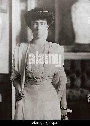 Porträt von Elisabeth von Bayern, Königin von Belgien. 1914 Elisabeth von Bayern (1876 – 1965) war als Gemahlin von König Albert die Königin der Belgier Stockfoto