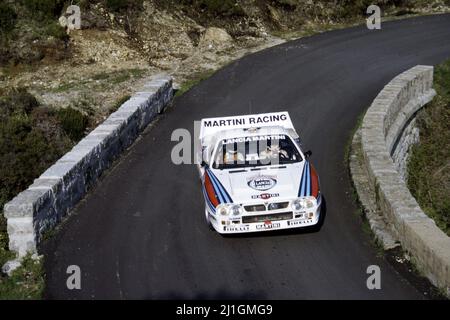 Attilio Bettega (ITA) Maurizio Perissinot (ITA) Lancia Rally 037 GRB Martini Racing Stockfoto