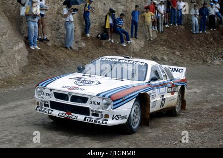 Attilio Bettega (ITA) Maurizio Perissinot (ITA) Lancia Rally 037 GRB Martini Racing Stockfoto