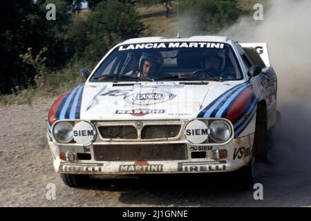 Attilio Bettega (ITA) Maurizio Perissinot (ITA) Lancia Rally 037 GRB Martini Racing Stockfoto