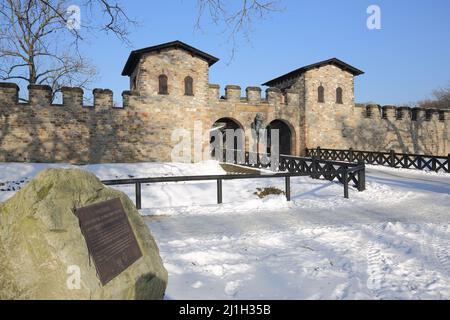 Römisches UNESCO-Fort Saalburg in Taunus, Hessen, Deutschland Stockfoto