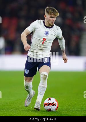 Harvey Elliott aus England der U21 während des UEFA-Europameisterschafts-Qualifikationsspiel U21 im Vitality Stadium, Bournemouth. Bilddatum: Freitag, 25. März 2022. Stockfoto