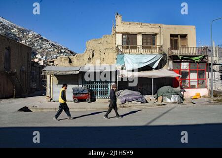 Kabul, Afghanistan. 25.. Februar 2022. (2/25/2022) Kabul, Afghanistan, Februar 2022. Die alte Stadt in kabul. (Foto: Teun Voeten/Sipa USA) Quelle: SIPA USA/Alamy Live News Stockfoto