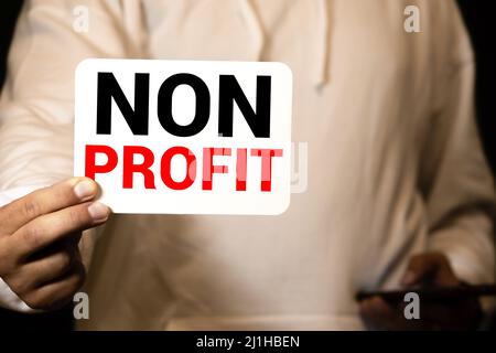 Non Profit Business Charity Spende Unterstützungskonzept. Stockfoto