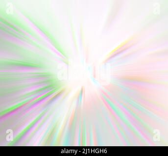 Ein abstraktes irisierendes Burst-Hintergrundbild. Stockfoto