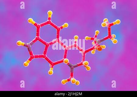 LSD-Molekül, Illustration Stockfoto
