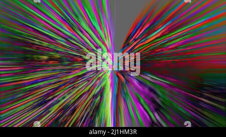 Ein abstraktes irisierendes Burst-Hintergrundbild. Stockfoto