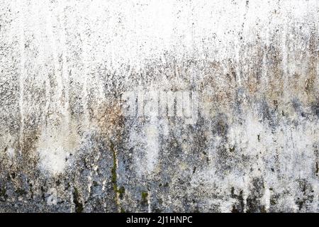 Alte und verwitterte graue Zementwand Textur Hintergrund und Tapete Stockfoto