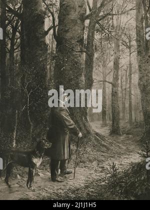 Vintage Ölgemälde Reproduktion von Prinz Otto von Bismarck: Der Alte aus Sachsenwald. 1897 Stockfoto