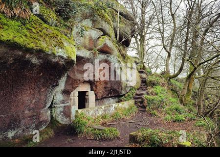 Rowtor Rocks in Birchover, Peak District, Großbritannien Stockfoto