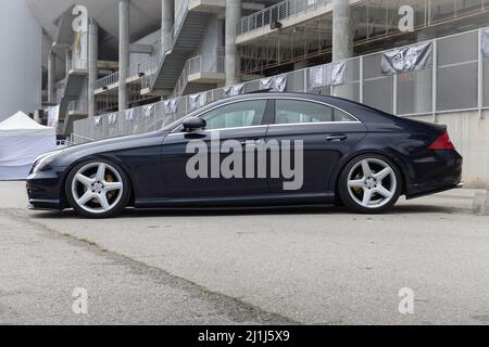 MONTMELO, SPANIEN-10. OKTOBER 2021: Mercedes-Benz CLS-Klasse (C219) Stockfoto