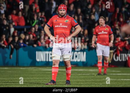 25. März 2022, Cork, Irland - John Hodnett beim United Rugby Championship Spiel zwischen Munster (51) und Benetton (22) Stockfoto