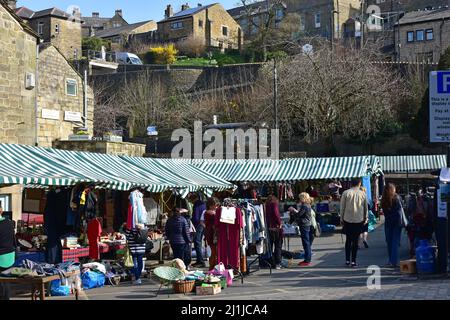 Hebden Bridge Market, Calderdale, West Yorkshire Stockfoto