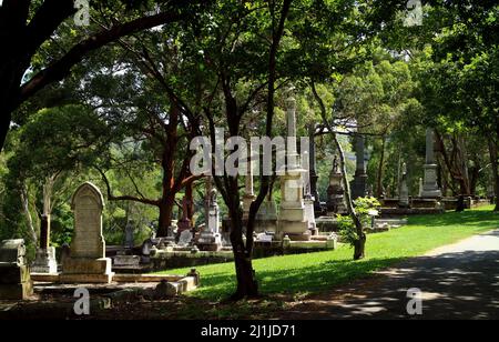 Grab auf dem historischen Toowong Friedhof in Brisbane Australien Stockfoto