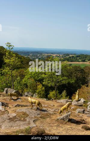 Horizons Kunst und Natur in Sancy 2019. Oree Werk von Mael Nozahic. Puy de Dome. Auvergne Rhone Alpes. Frankreich Stockfoto