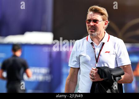 Dschidda, Saudi-Arabien. 26. März 2022. Mika Häkkinen (FIN). 26.03.2022. Formel 1 Weltmeisterschaft, Rd 2, Großer Preis Von Saudi-Arabien, Jeddah, Saudi-Arabien, Qualifying Day. Bildnachweis sollte lauten: XPB/Press Association Images. Quelle: XPB Images Ltd/Alamy Live News Stockfoto